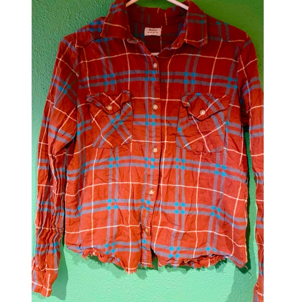 RVCA cropped flannel